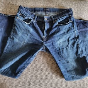 J CREW Men’s Dark Wash Raw Denim Jeans 33W X 32L